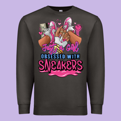 Premium Sweatshirt Just a girl obsessed with sneakers