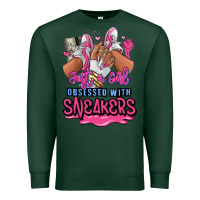Sports Green Just a girl obsessed with sneakers Premium Sweatshirt - RanaPortraitStore