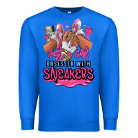 True Royal Just a girl obsessed with sneakers Premium Sweatshirt - RanaPortraitStore