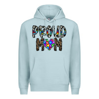 Blue Mist proud mom Premium Hoodie - CowhideDigitalArt