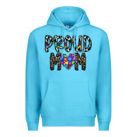 Ocean Blue proud mom Premium Hoodie - CowhideDigitalArt