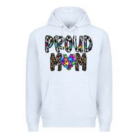 White proud mom Premium Hoodie - CowhideDigitalArt