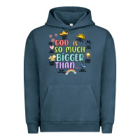 Pigment Midnight Navy god is bigger Urban Hoodie - JahusDesignShop
