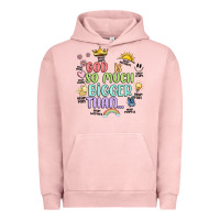 Pigment Salmon god is bigger Urban Hoodie - JahusDesignShop