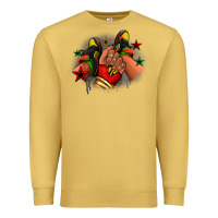 Antique Gold Juneteenth black girl sneakers Premium Sweatshirt - RanaPortraitStore