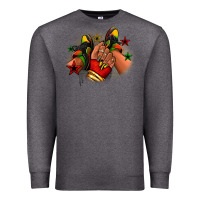Charcoal Heather Juneteenth black girl sneakers Premium Sweatshirt - RanaPortraitStore