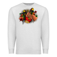 Oatmeal Heather Juneteenth black girl sneakers Premium Sweatshirt - RanaPortraitStore