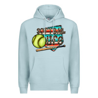 Blue Mist softball life Premium Hoodie - CowhideDigitalArt