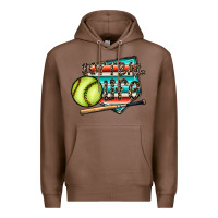 Chestnut softball life Premium Hoodie - CowhideDigitalArt