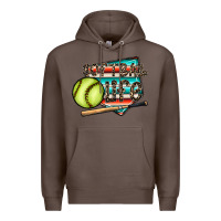 Coffee softball life Premium Hoodie - CowhideDigitalArt