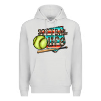 Dove Grey softball life Premium Hoodie - CowhideDigitalArt