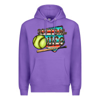 Purple softball life Premium Hoodie - CowhideDigitalArt