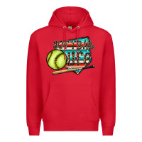 Red softball life Premium Hoodie - CowhideDigitalArt