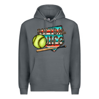 Rock softball life Premium Hoodie - CowhideDigitalArt