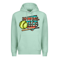 Seafoam softball life Premium Hoodie - CowhideDigitalArt