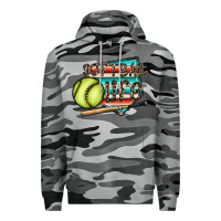 Slate Camo softball life Premium Hoodie - CowhideDigitalArt