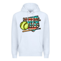 White softball life Premium Hoodie - CowhideDigitalArt