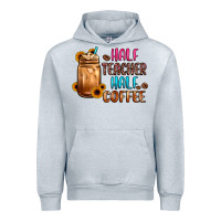 Heather Grey half teacher half coffee Urban Hoodie - JahusDesignShop