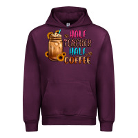 Mauve Wine half teacher half coffee Urban Hoodie - JahusDesignShop