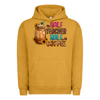 Pigment Peanut Butter half teacher half coffee Urban Hoodie - JahusDesignShop