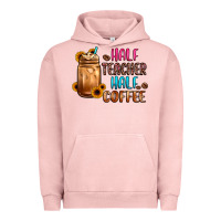 Pigment Salmon half teacher half coffee Urban Hoodie - JahusDesignShop