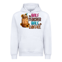White half teacher half coffee Urban Hoodie - JahusDesignShop