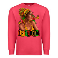 Cardinal Juneteenth freedom afro woman Premium Sweatshirt - RanaPortraitStore