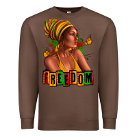 Chestnut Juneteenth freedom afro woman Premium Sweatshirt - RanaPortraitStore