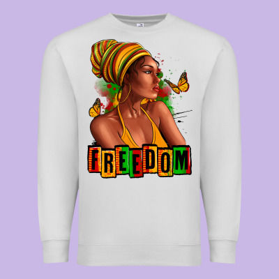 Premium Sweatshirt Juneteenth freedom afro woman