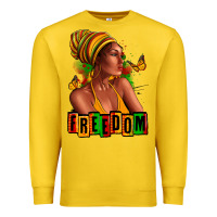 Lemon Juneteenth freedom afro woman Premium Sweatshirt - RanaPortraitStore