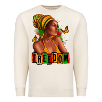 Sandshell Juneteenth freedom afro woman Premium Sweatshirt - RanaPortraitStore
