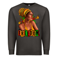 Smoke Juneteenth freedom afro woman Premium Sweatshirt - RanaPortraitStore