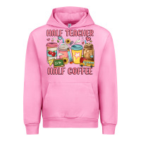 Fuchsia Pink half teacher half coffee Urban Hoodie - JahusDesignShop