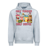 Heather Grey half teacher half coffee Urban Hoodie - JahusDesignShop