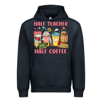 Navy half teacher half coffee Urban Hoodie - JahusDesignShop