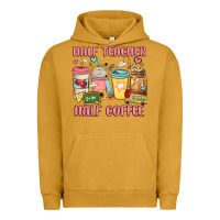 Pigment Peanut Butter half teacher half coffee Urban Hoodie - JahusDesignShop