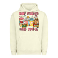 Pigment Pistachio half teacher half coffee Urban Hoodie - JahusDesignShop
