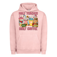 Pigment Salmon half teacher half coffee Urban Hoodie - JahusDesignShop
