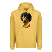 Antique Gold juneteenth black women Premium Hoodie - HRA Design Shop