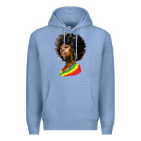 Colony Blue juneteenth black women Premium Hoodie - HRA Design Shop