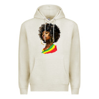 Oatmeal Heather juneteenth black women Premium Hoodie - HRA Design Shop