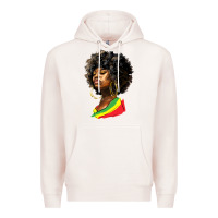 Pale Pink juneteenth black women Premium Hoodie - HRA Design Shop