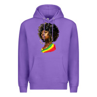 Purple juneteenth black women Premium Hoodie - HRA Design Shop