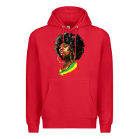 Red juneteenth black women Premium Hoodie - HRA Design Shop
