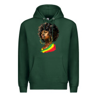 Sports Green juneteenth black women Premium Hoodie - HRA Design Shop