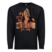Black It's the melanin for me Premium Sweatshirt - RanaPortraitStore