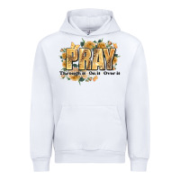 White pray through it on it and over it Urban Hoodie - JahusDesignShop