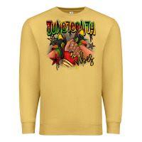 Antique Gold Juneteenth vibes black girl sneakers Premium Sweatshirt - RanaPortraitStore