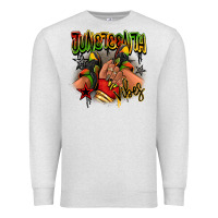 Juneteenth Vibes Black Girl Sneakers Premium Sweatshirt | Teevron