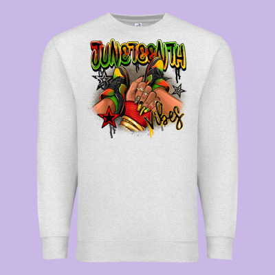 Premium Sweatshirt Juneteenth vibes black girl sneakers